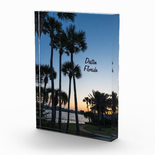 Palm Trees Sunrise Destin Florida Foto Block (Rechts)