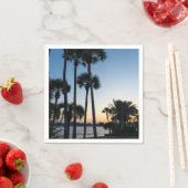 Palm Trees Sunrise Destin Florida Papier Napkin Serviette (Beispiel)