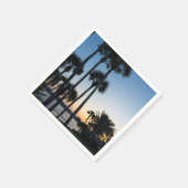 Palm Trees Sunrise Destin Florida Papier Napkin Serviette (Ecke)