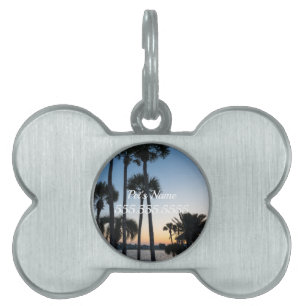 Palm Trees Sunrise Destin Florida Pet Tag Tiermarke