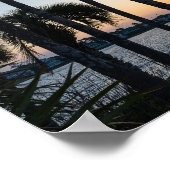 Palm Trees Sunrise Destin Florida Poster (Ecke)