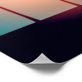 Palm Trees Sunset Art Poster (Ecke)