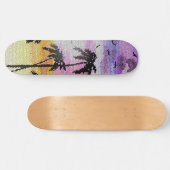 Palm Trees Sunset Mosaik Skateboard (Horizontal)