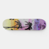 Palm Trees Sunset Mosaik Skateboard (Horizontal)