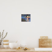 Palm Trees Sunset Ocean Painting Poster (Küche)