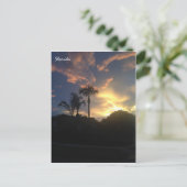 Palm Tree's Sunset Postkarte (Stehend Vorderseite)
