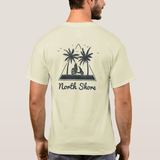 Palm Trees Surfboard Logo T-Shirt (Rückseite)