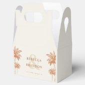 Palm Trees Terracotta Boho Beach Names Wedding Geschenkschachtel (Geöffnet)