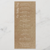 Palm Trees Tropical Beach Hochzeitsprogramme Programm (Rückseite)