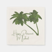 Palm Trees Tropical Beach Theme Retirement Serviette (Vorderseite)