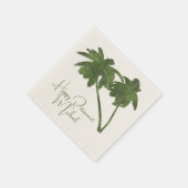 Palm Trees Tropical Beach Theme Retirement Serviette (Ecke)