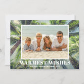 Palm Trees Tropical Christmas Foto Feiertagskarte (Vorderseite)