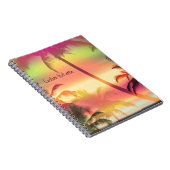 Palm Trees Tropical Heat Pink Notebook-Journal Notizblock (Rechte Seite)