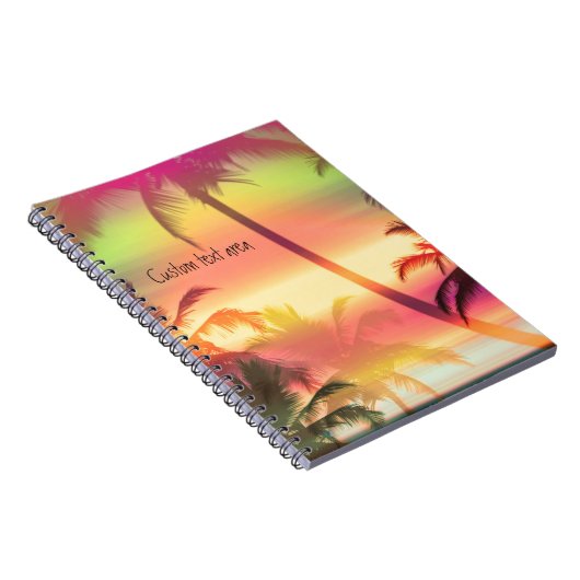 Palm Trees Tropical Heat Pink Notebook-Journal Notizblock (Rechte Seite)