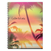 Palm Trees Tropical Heat Pink Notebook-Journal Notizblock (Vorderseite)