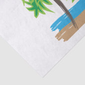 Palm Trees Tropical Island Beach Seidenpapier (Detail)