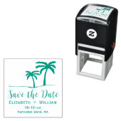 Palm Trees Tropical Save the Date Name Date Permastempel (Beispiel)