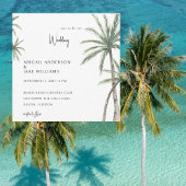 Palm Trees Tropical Square Wedding Einladung