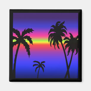 Palm Trees Tropical Sunset Magnet