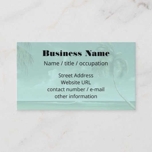 Palm Trees Tropical Themed Cards Visitenkarte (Vorderseite)