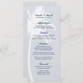 Palm Trees Tropical Wedding Menu Cards Menükarte (Vorne/Hinten)