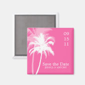 Palm Trees Tropical Wedding Save the Date or Fevor Magnet (Vorderseite/Rückseite)