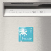 Palm Trees Tropical Wedding Save the Date or Fevor Magnet (In Situ (Geschirrspüler))