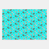 Palm Trees tropisches Weihnachtsmuster Geschenkpapier Set (Vorderseite 2)