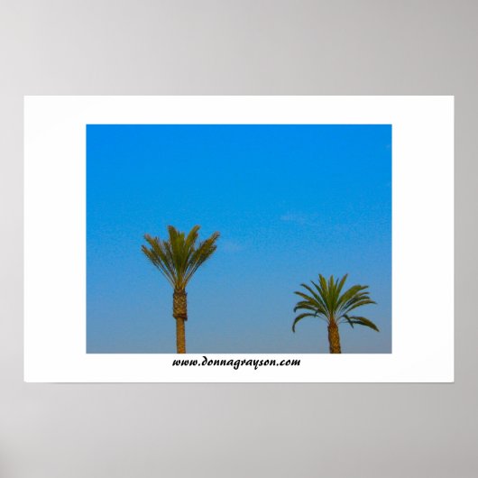 Palm Trees und Blue Sky Poster (Vorne)