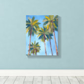 Palm Trees Watercolor Tropical Painting Leinwanddruck (Insitu (Holzboden))