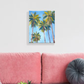 Palm Trees Watercolor Tropical Painting Leinwanddruck (Insitu (Wohnzimmer))