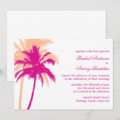 Palm Trees Wedding Einladung (Vorne/Hinten)