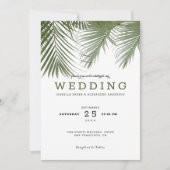 Palm Trees Wedding Einladung (Vorderseite)