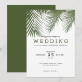 Palm Trees Wedding Einladung (Vorne/Hinten)