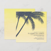 Palm Trees Wedding Einladungen (Vorne/Hinten)