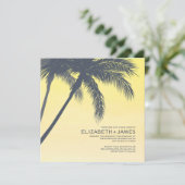 Palm Trees Wedding Einladungen (Stehend Vorderseite)