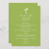 Palm Trees Wedding Menu Card - Limon Menükarte (Vorne/Hinten)