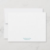 Palm Trees Wedding RSVP Card - White/Aqua Karte (Rückseite)