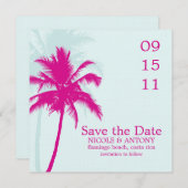 Palm Trees Wedding Save the Date (Vorne/Hinten)