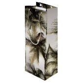 Palm Trees Wine Bag Geschenktüte Für Weinflaschen (Rückseite Schrägansicht)