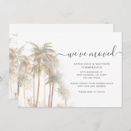 Palm Trees Wir haben die Adressenankündigung versc (Vorne/Hinten)