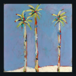 Palm Trio-Poster Poster<br><div class="desc">ein Trio aus Palmen,  auf Holzpaneelen in Acryl gerendert</div>