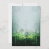 Palm Tropical Floral Green Beach Brautparty Einladung (Rückseite)