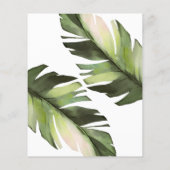 Palm Tropical Floral Wedding Einladung (Rückseite)
