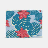 Palm tropical nahtlos blattblau fleecedecke (Vorderseite (Horizontal))
