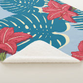 Palm tropical nahtlos blattblau sherpadecke (3/4)