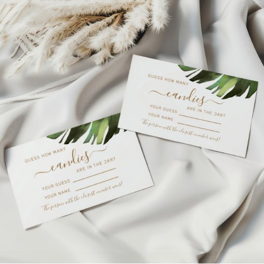 Palm Tropical Wie viele Candies Showspielkarte Platzkarte