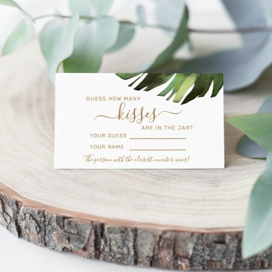 Palm Tropical Wie viele Kisses Showspielkarte Platzkarte