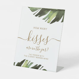 Palm Tropical wie viele Küsse sind im Jar-Zeichen Sockelschild