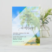 *~* Palm UAWG QR AP13 Exotic FOTO Wedding Einladung (Stehend Vorderseite)